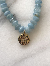 Load image into Gallery viewer, Aquamarine Gemstone Beaded Stretch Bracelet
