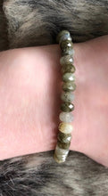 Load image into Gallery viewer, Blue Flash Labradorite Beaded Stretch Bracelet
