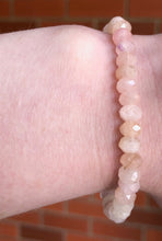 Load image into Gallery viewer, Pink Morganite Gemstone Beaded Stretch Bracelet

