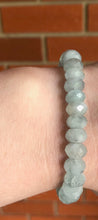 Load image into Gallery viewer, Aquamarine Gemstone Beaded Stretch Bracelet
