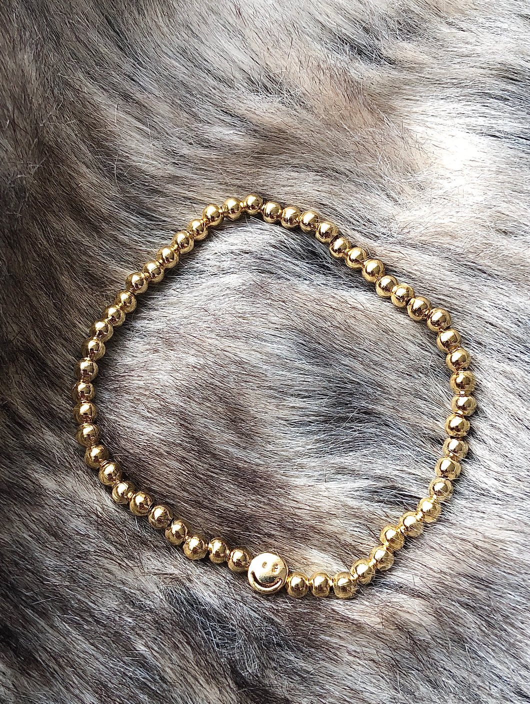 Tiny Smiley Beaded Bracelet