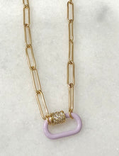 Load image into Gallery viewer, Lilac Carabiner Paperclip Necklace
