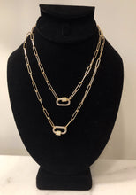 Load image into Gallery viewer, Taupe Carabiner Paperclip Necklace
