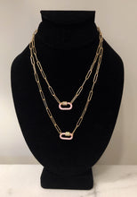 Load image into Gallery viewer, Pink Carabiner Paperclip Necklace
