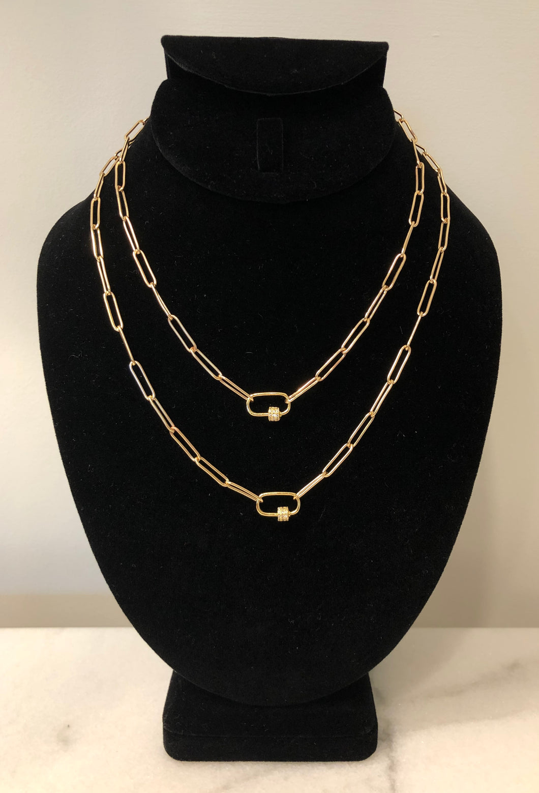 Delicate Carabiner Necklace