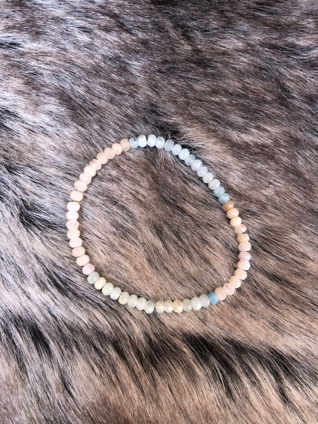 Pastel Morganite Bracelet - Smaller Beads