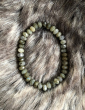 Load image into Gallery viewer, Blue Flash Labradorite Beaded Stretch Bracelet
