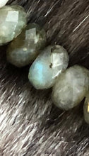 Load image into Gallery viewer, Blue Flash Labradorite Beaded Stretch Bracelet
