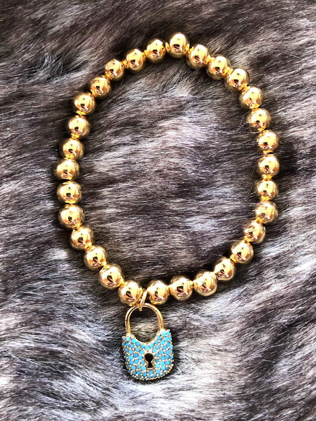Lock Bracelet - Turquoise