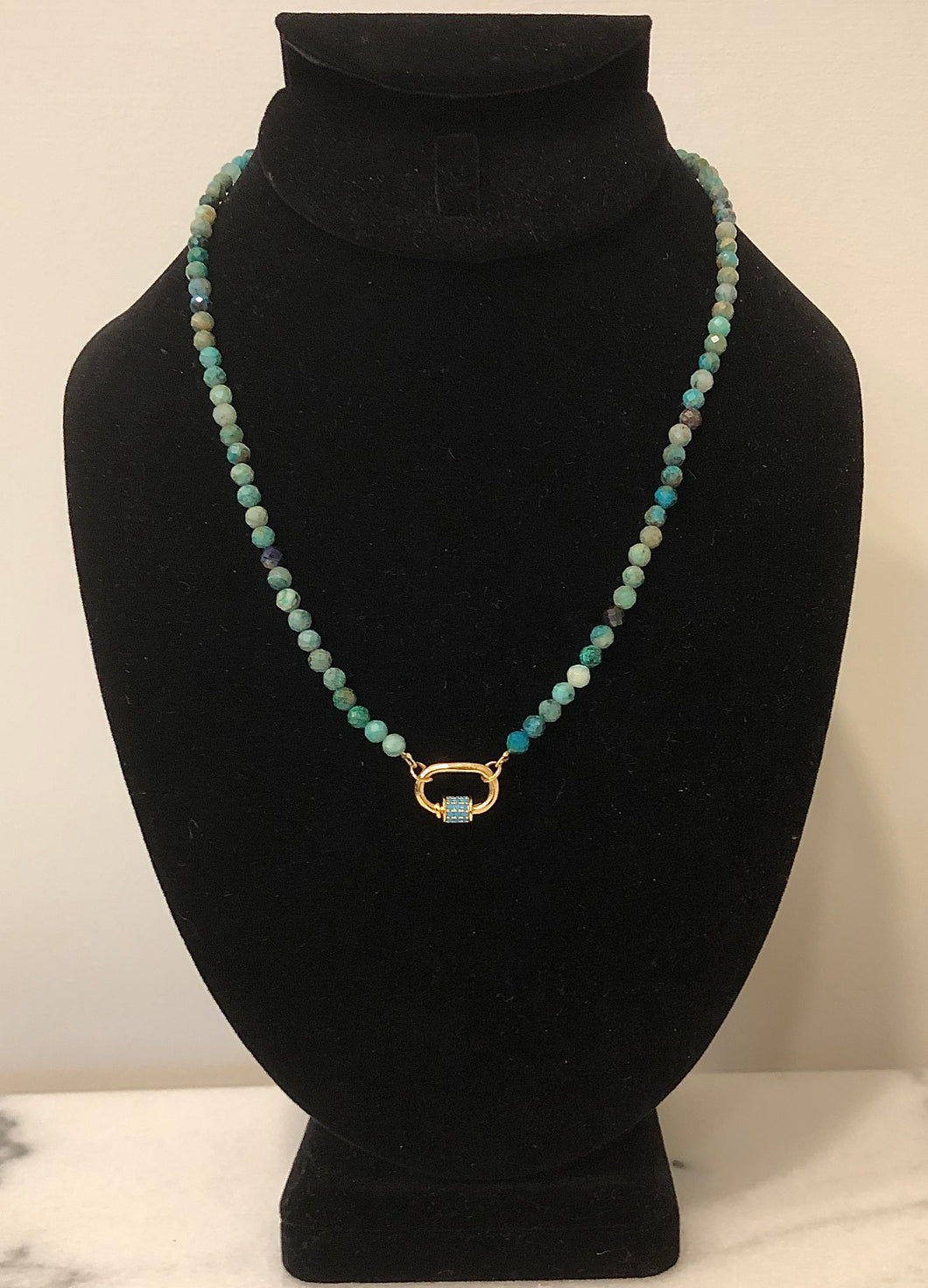 Turquoise Beads and Carabiner