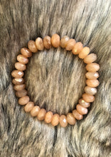 Load image into Gallery viewer, Peach Moonstone Beaded Stretch Bracelet
