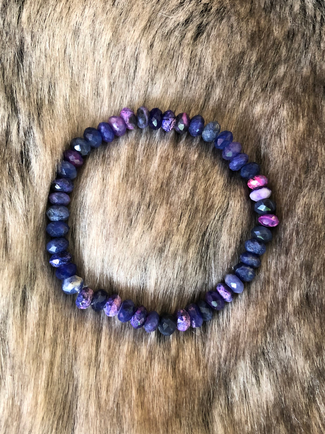 Sugilite Gemstone Beaded Stretch Bracelet